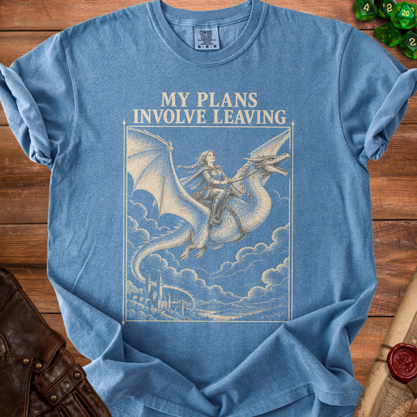 Dragon Escape T-Shirt in Blue Jean