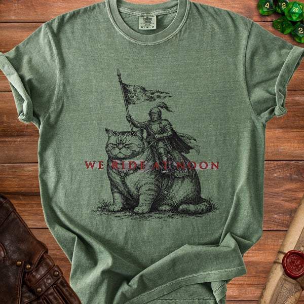 Noble Feline T-shirt in Moss