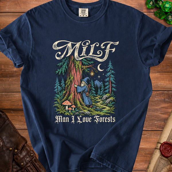 Forest MILF Woodland Enchanter T-Shirt in True Navy