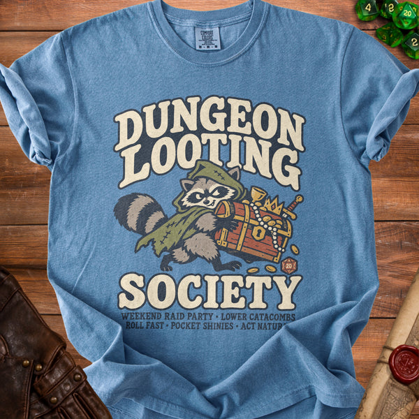 Dungeon Looting T-shirt in Blue Jean