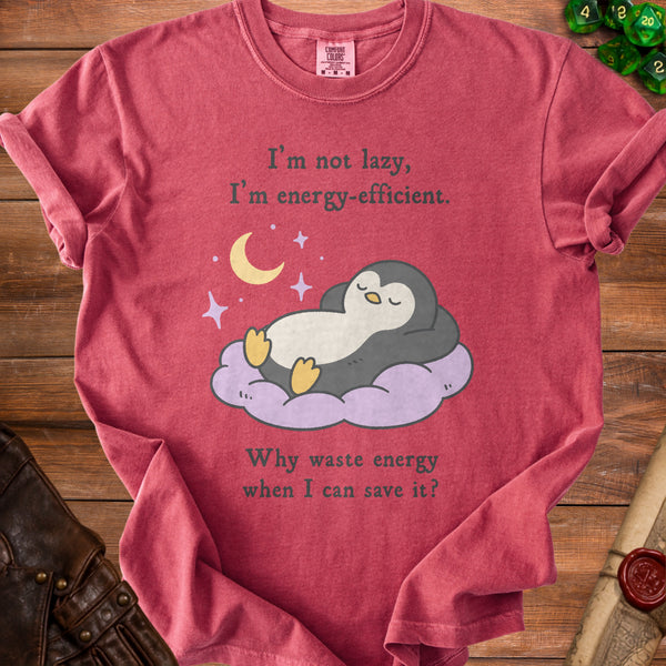 Chill Penguin T-Shirt in Crimson