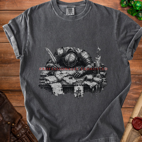 Exhausted Knight T-shirt in Pepper