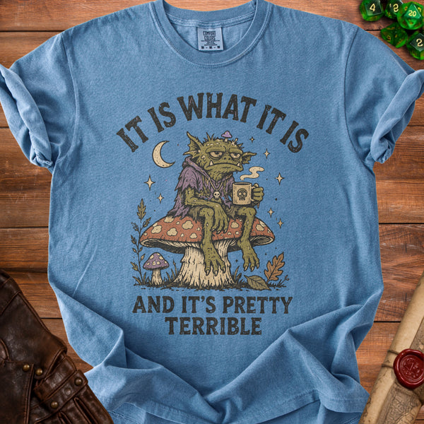 Terrible Goblin T-Shirt in Blue Jean