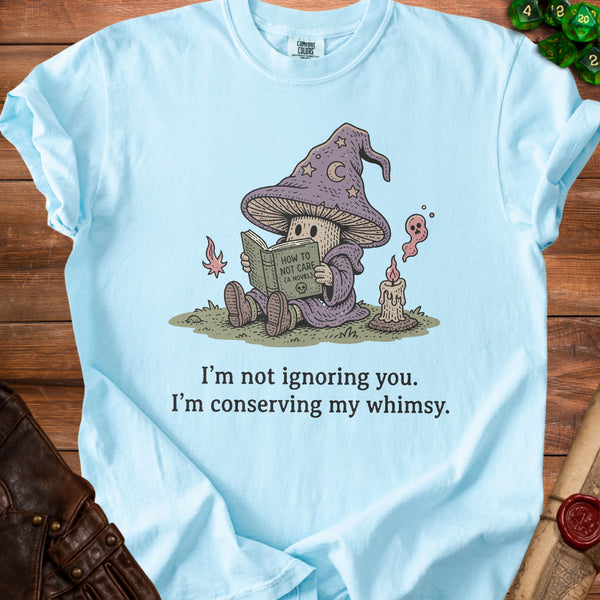Conserving Whimsy T-shirt in Chambray