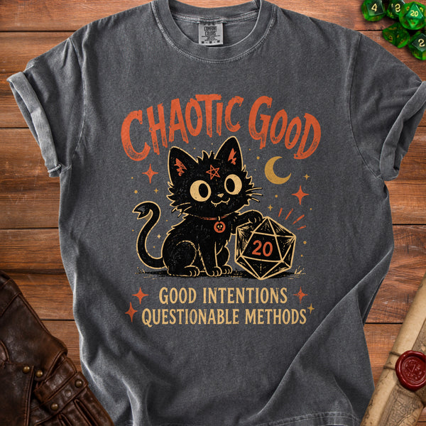 Chaotic Good Noble Aspirations T-Shirt in Pepper