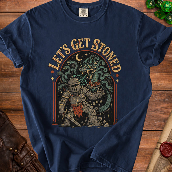 Stoned Knight T-shirt in True Navy