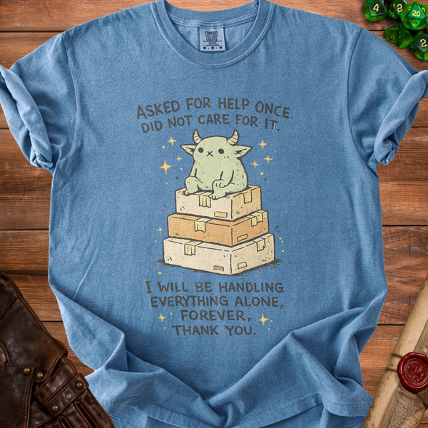 Forever Alone T-Shirt in Blue Jean