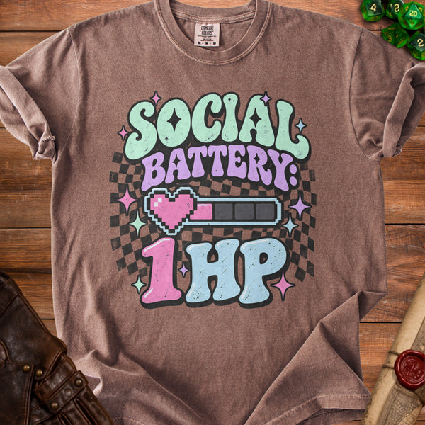 Social Battery T-Shirt in Espresso