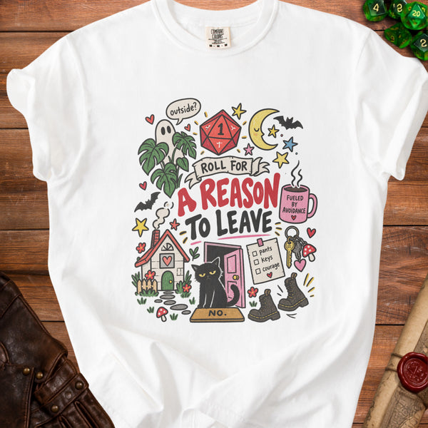 Introvert D20 T-shirt in White