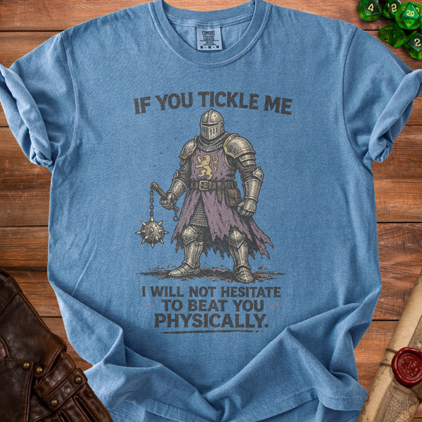 Tickle Me Knight T-Shirt in Blue Jean