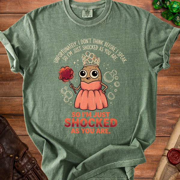 Shocked Potato T-shirt in Moss