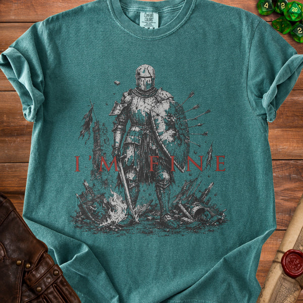 I'm Fine T-Shirt in Blue Spruce