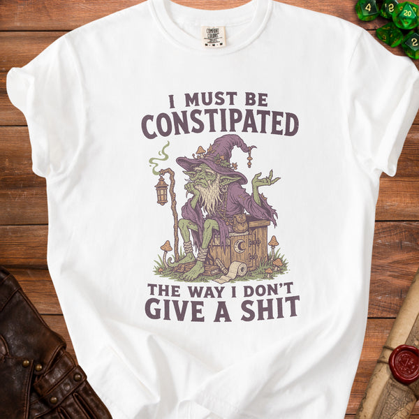 Don't Care Goblin T-Shirt in White