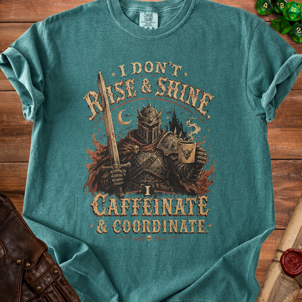 Caffeinate & Coordinate T-Shirt in Blue Spruce