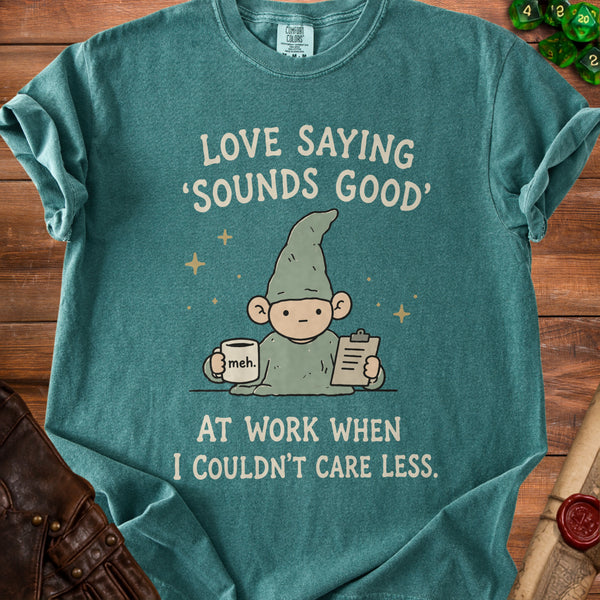 Gnome Meh T-shirt in Blue Spruce