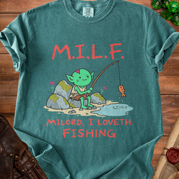 Goblin Fishing T-Shirt in Blue Spruce