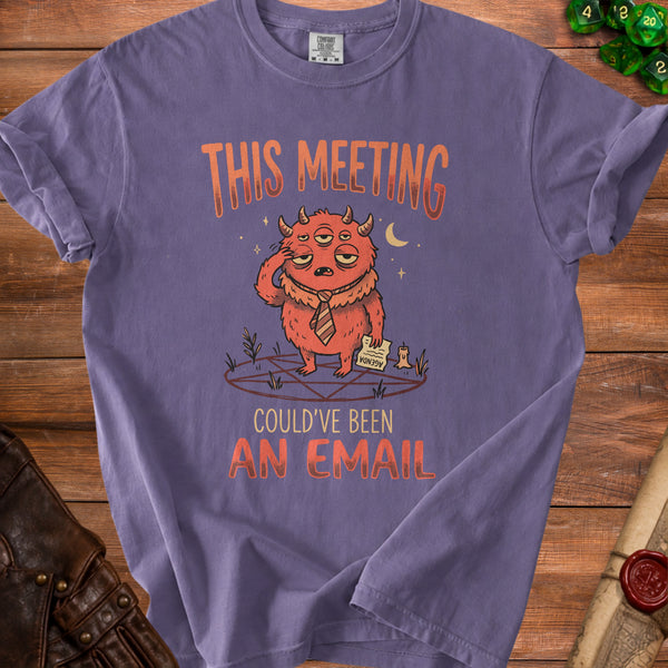 Email Meeting T-Shirt in Grape