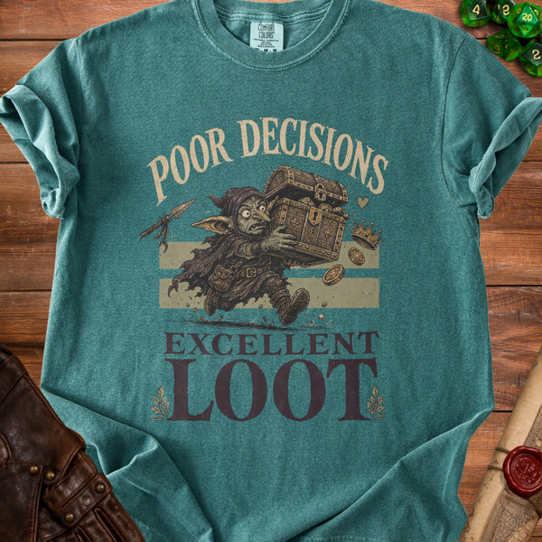 Loot Goblin T-Shirt in Blue Spruce