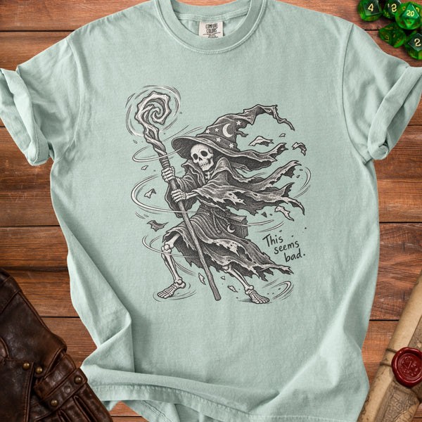 Skeleton Wizard T-shirt in Bay