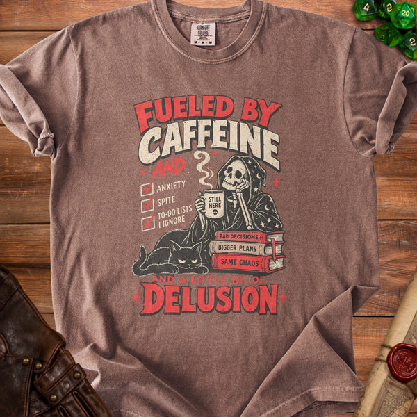 Caffeine Delusion T-shirt in Espresso