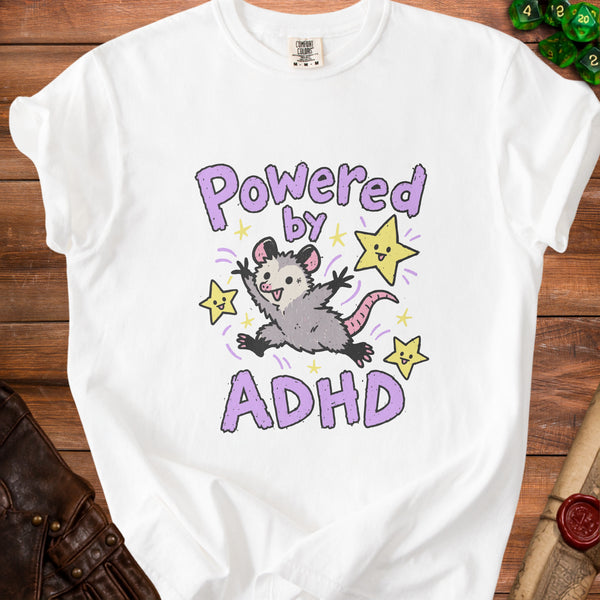 ADHD Opossum T-Shirt in White
