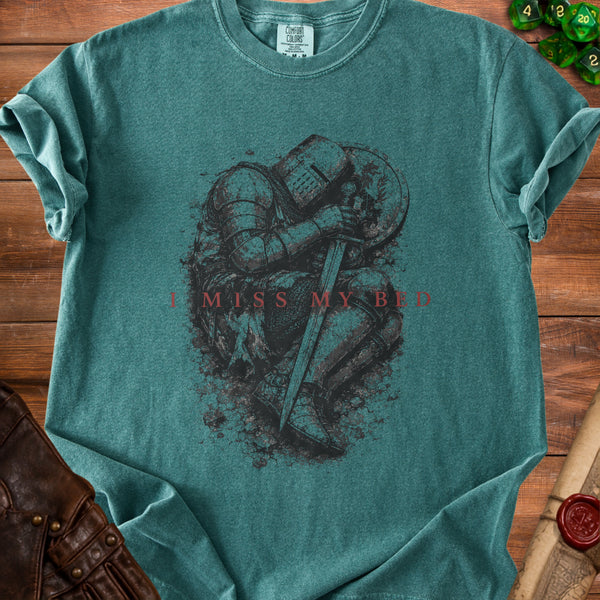 Miss My Bed T-Shirt in Blue Spruce