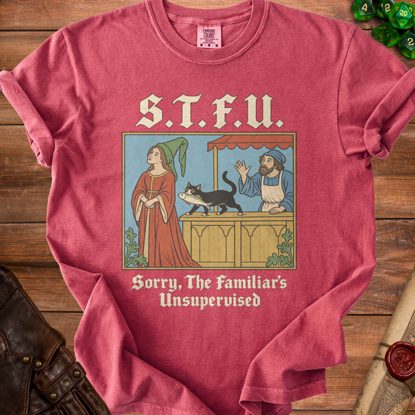 Unsupervised Familiar T-Shirt in Crimson
