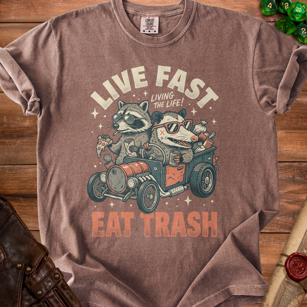 Live Fast T-shirt in Espresso
