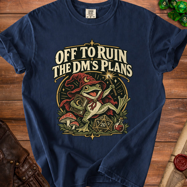 Chaotic Wizard Frog T-Shirt in True Navy