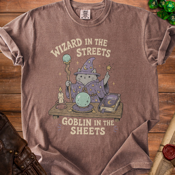 Wizard Cat T-Shirt in Espresso