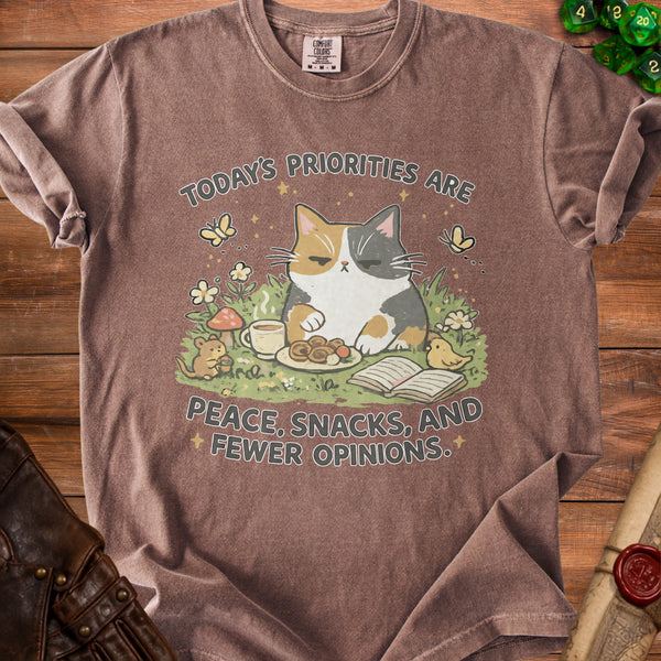 Priorities Cat T-Shirt in Espresso