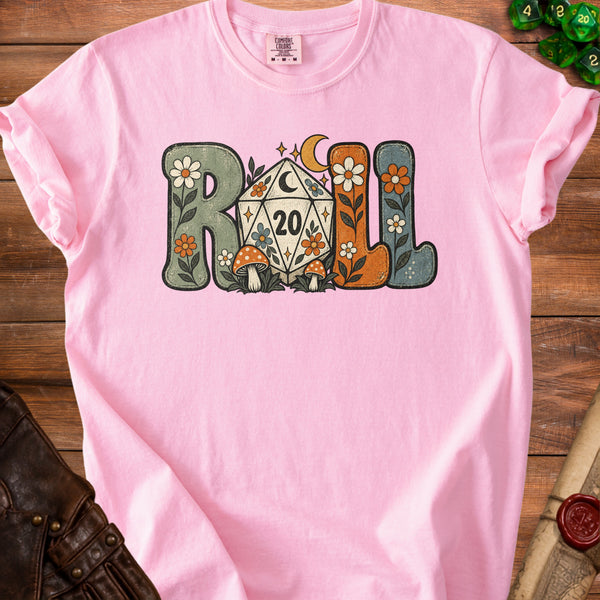 Retro D20 T-shirt in Blossom