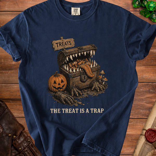 Treat Trap T-Shirt in True Navy
