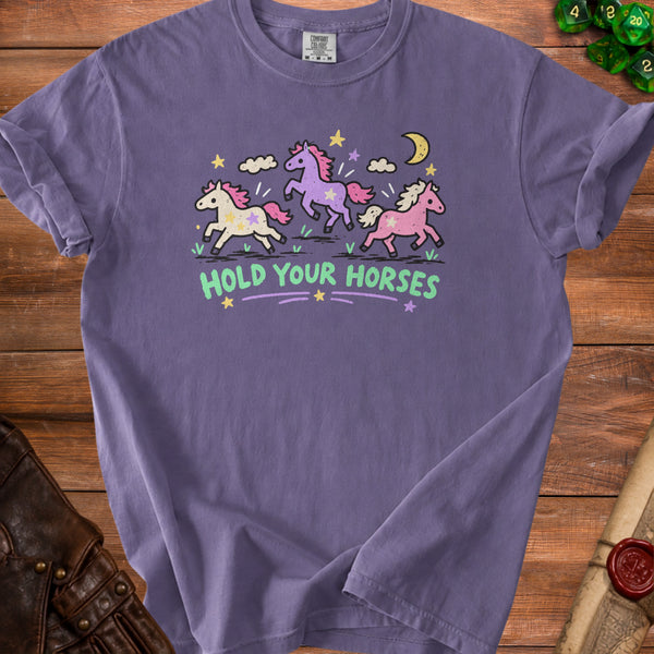 Hold Your Horses T-Shirt in Grape