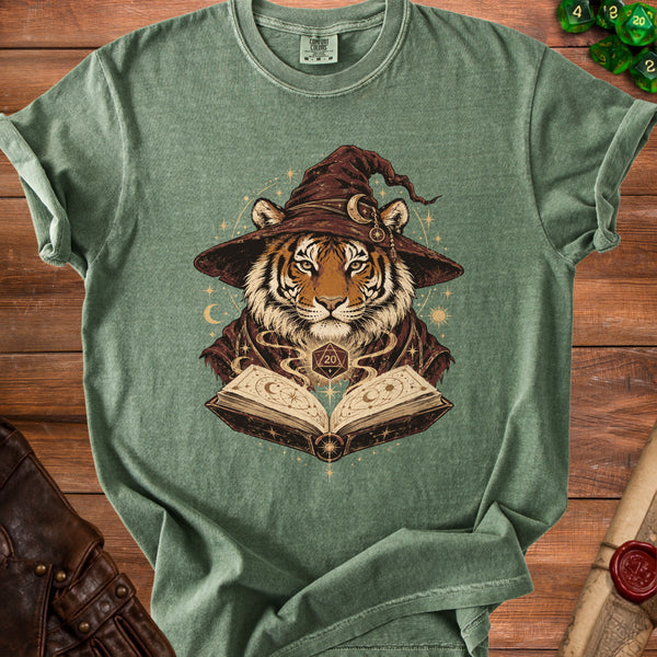 Tiger Wizard T-Shirt in Moss