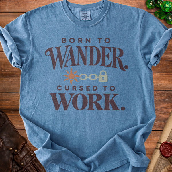 Born Wanderer T-Shirt in Blue Jean