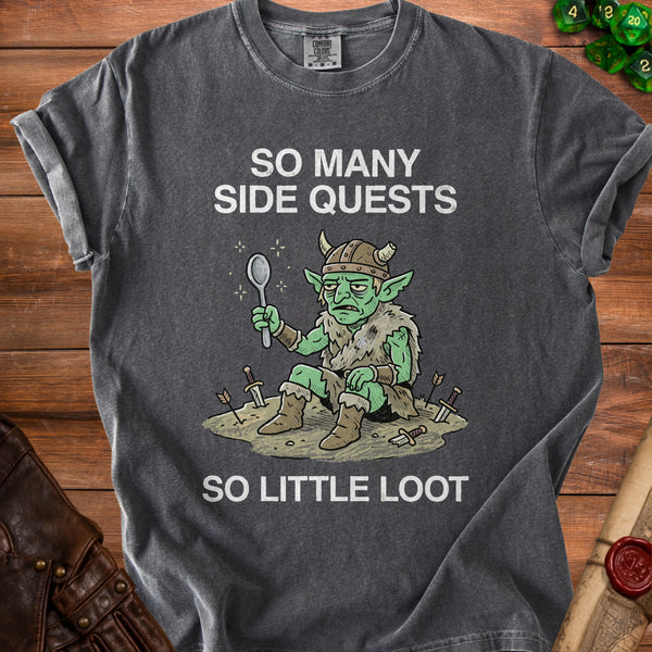 Side Quests Grind Is Real T-Shirt in Pepper