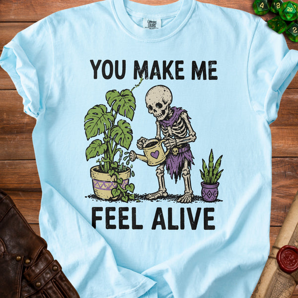 Feel Alive T-shirt in Chambray