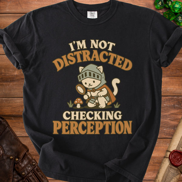 Checking Perception T-Shirt in Black