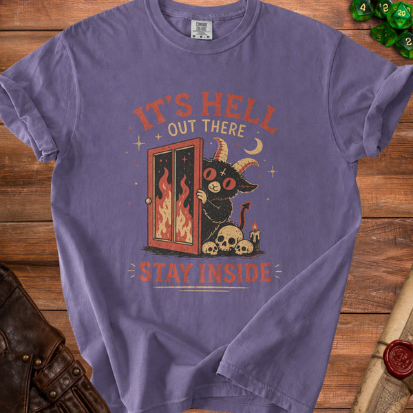 Stay Inside Plans Cancelled T-Shirt in Grape