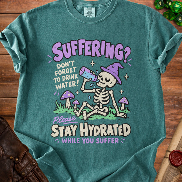 Stay Hydrated T-Shirt in Blue Spruce