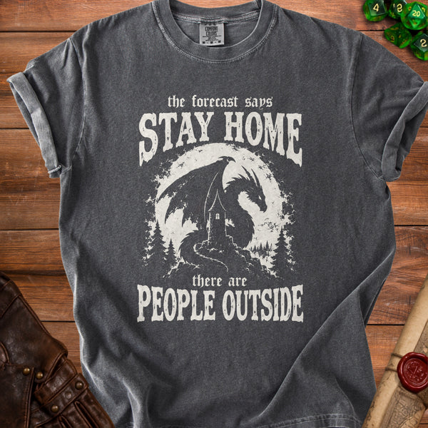 Stay Home T-Shirt in Pepper