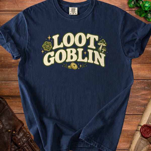 Loot Goblin T-shirt in True Navy