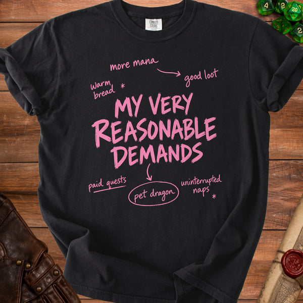 Reasonable Demands T-Shirt in Black