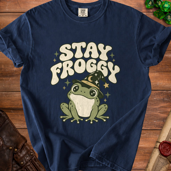 Stay Froggy T-shirt in True Navy