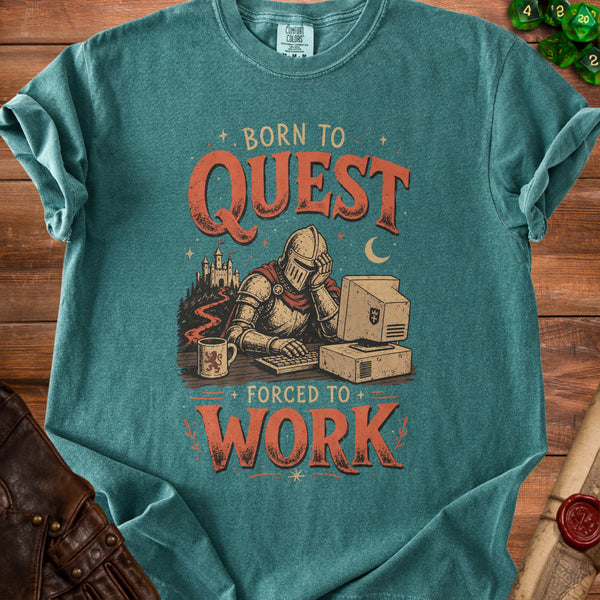 Born to Quest Knight's Lament T-Shirt in Blue Spruce