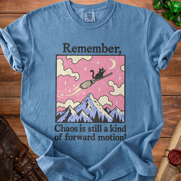 Chaos Motion T-Shirt in Blue Jean