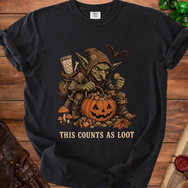 Loot Goblin Tabletop Hoarder T-Shirt in Black