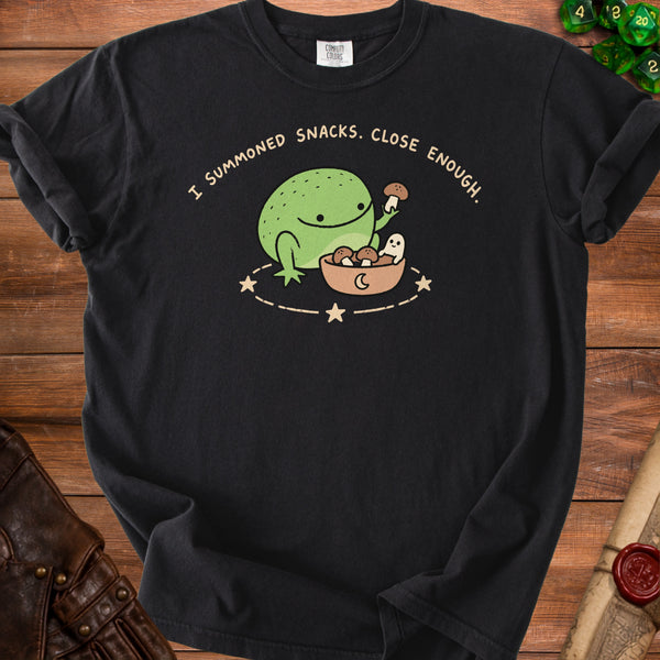 Summoned Snacks T-shirt in Black