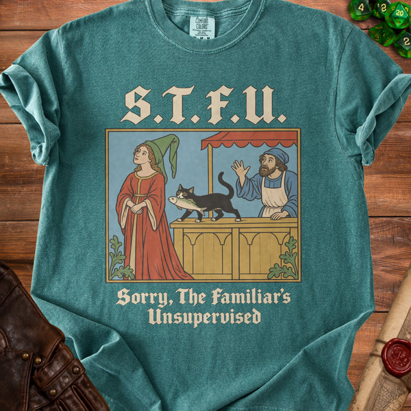Unsupervised Familiar T-Shirt in Blue Spruce